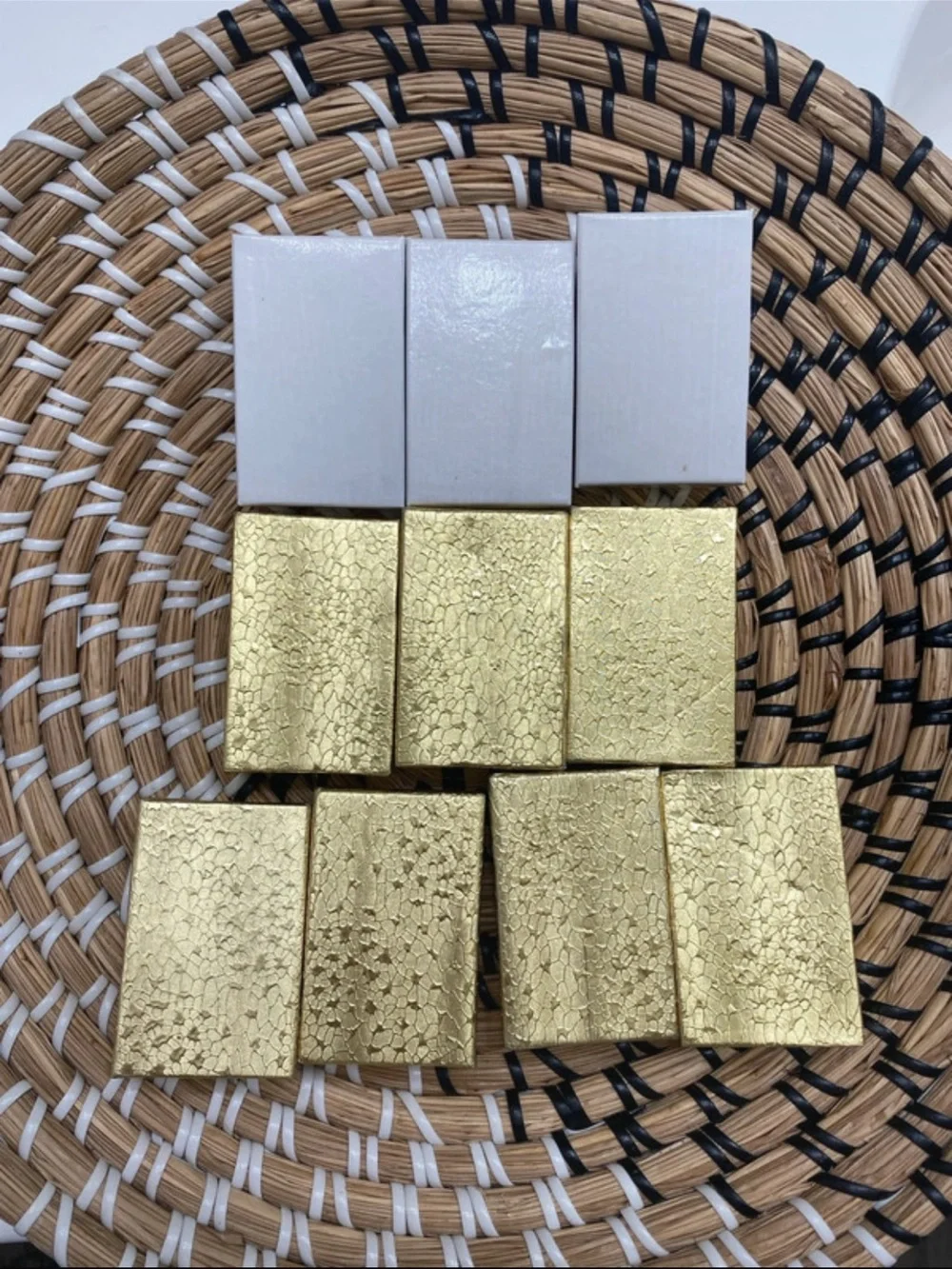 Gold and White Jewelry Boxes - Set of 10